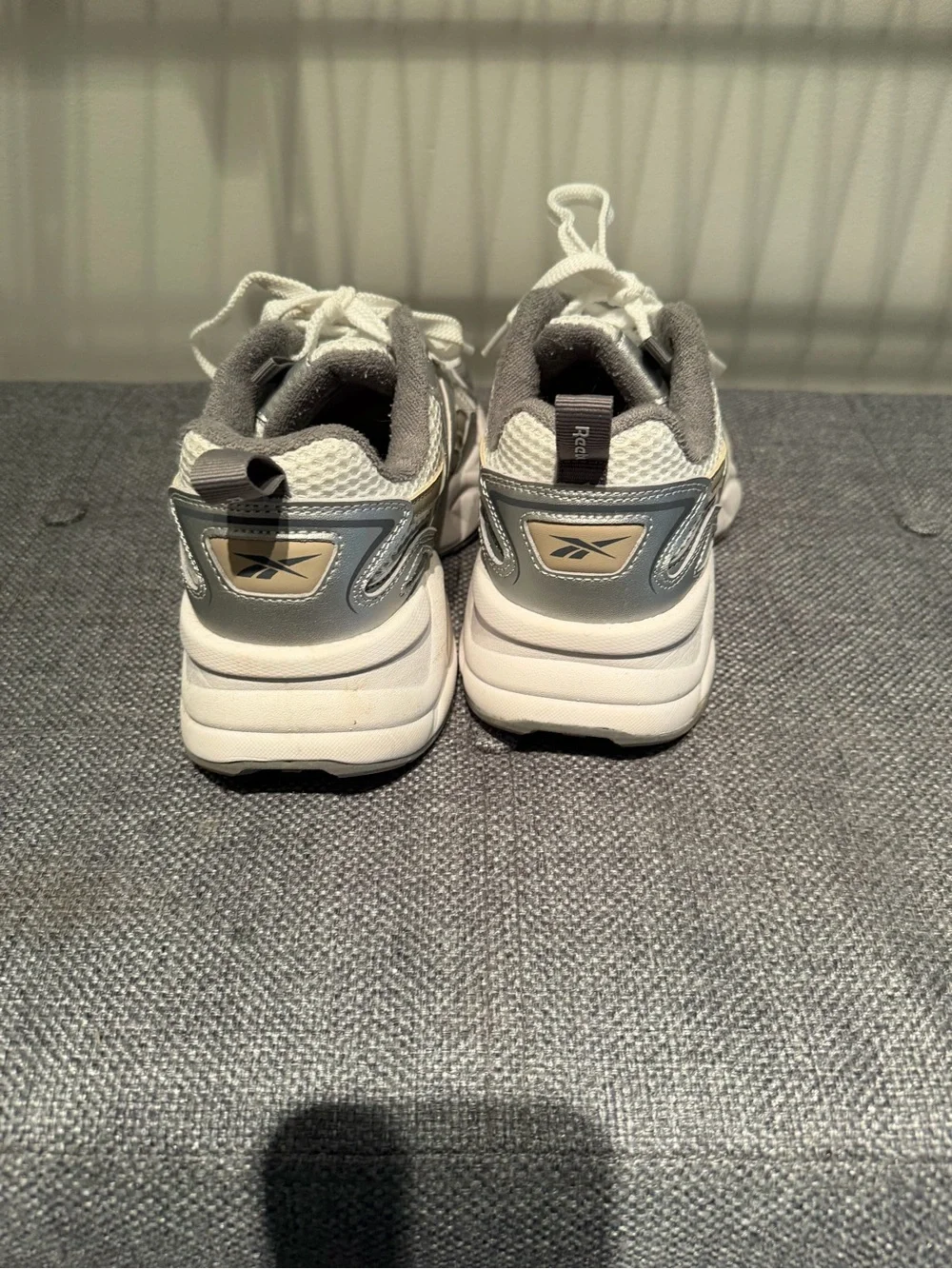Reebok Women's Chunky Lace-Up Sneakers in White, Silver, Gray
